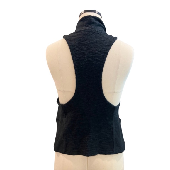 90s Eight Sixty Black Cotton Vest Sz S - Picture 3 of 3